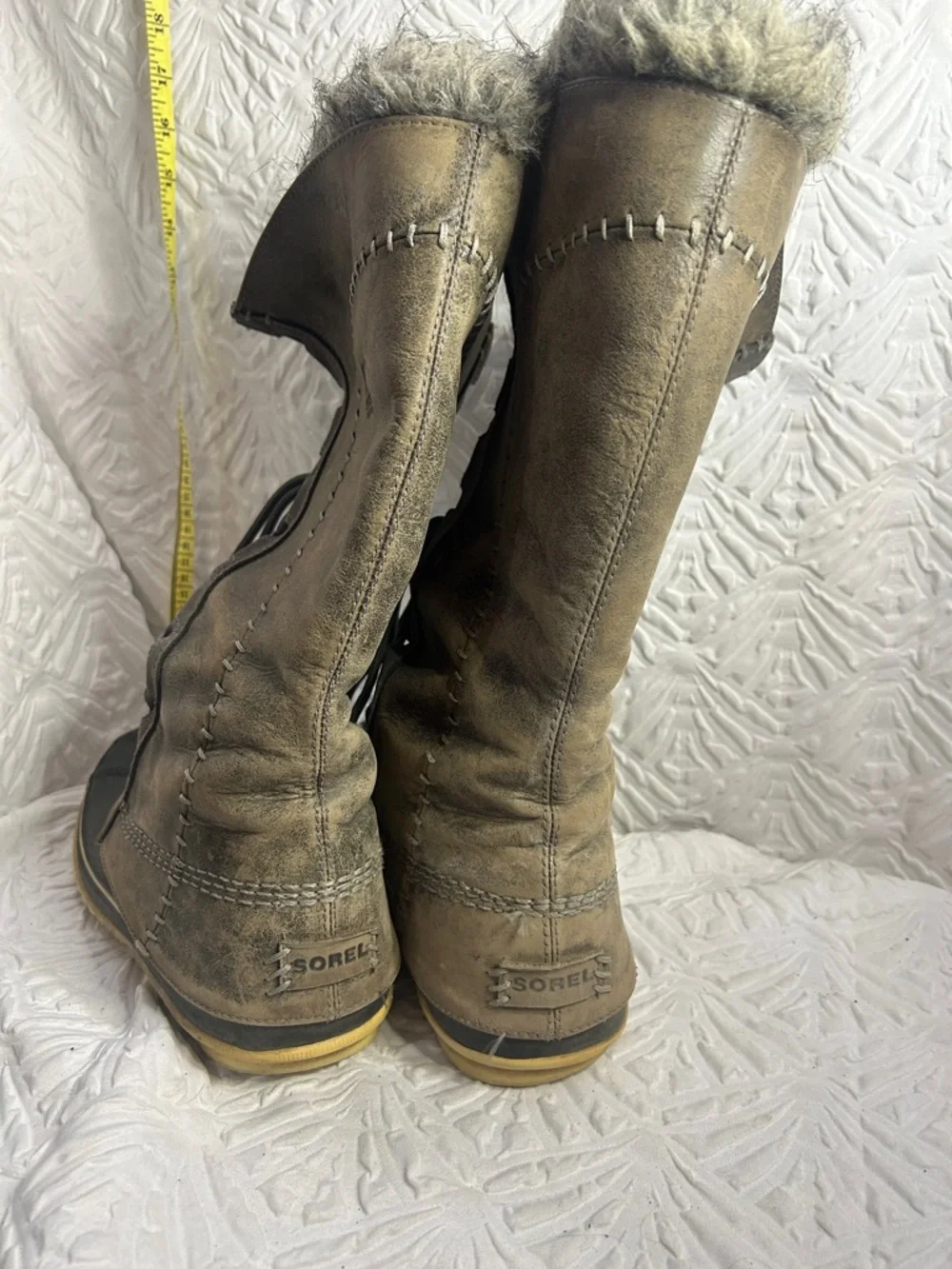 Sorel Cate the Great Pewter Distressed Boots Size8 - Picture 4 of 6